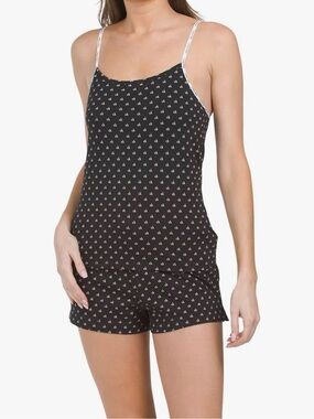 Calvin Klein Women`s Logo Cotton Stretch Pajama Boxer Short 2 Piece Set Navy XL